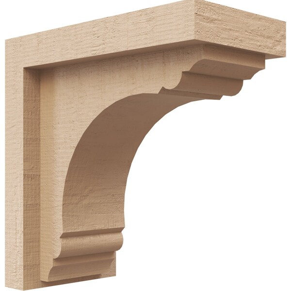 Ekena Millwork 3"W x 6"D x 6"H Classic Warren Rough Cedar Woodgrain TimberThane Corbel, Primed Tan CORUR03X06X06WARRCPR - main